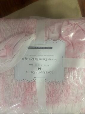 pottery barn kids LoveShackFancy Light Pink  Quilt